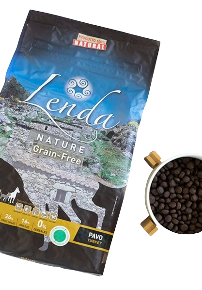 Bowl and pet food package Lenda Turkey Grain Free