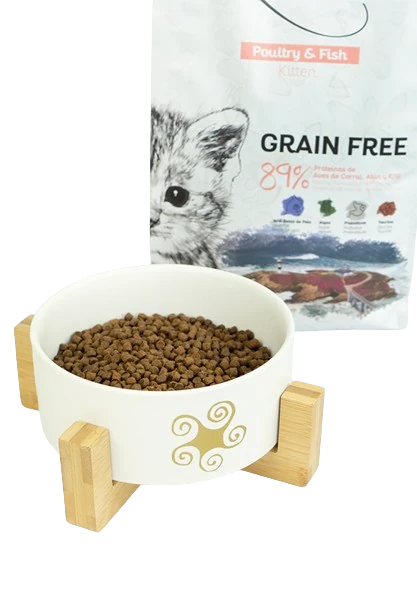 Bowl and pet food package Lenda Kitten Poultry Fish