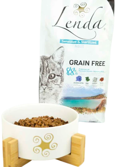 Bowl and pet food package Lenda Sensitive Sterilized