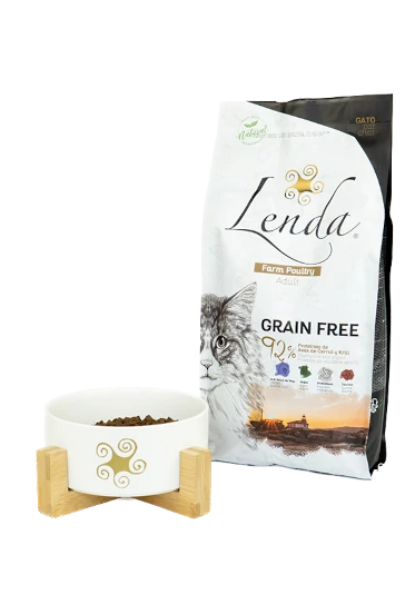 Lenda Adult Cat Farm Poultry Comedouro e saco Lenda para gatos Farm Poultry ração