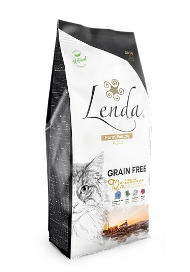 Lenda Adult Cat Farm Poultry Alimento para gatos sem grãos com atividade normal ração
