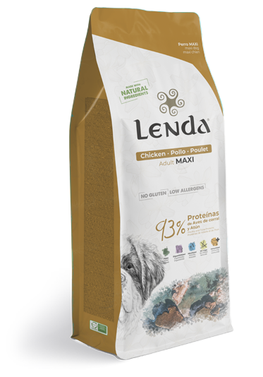 Alimento para cães maxi à base de frango ração