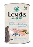 Pate para gatos de aves con cerdo y agrándanos "Grain-Free"