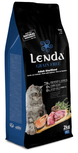 Comida para gatos esterilizado sin grano