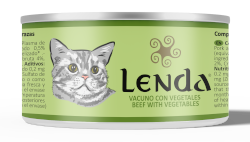 Deliciosas latitas para gatos de pollo con vegetales