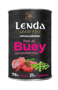 Comida humeda de Buey con guisantes